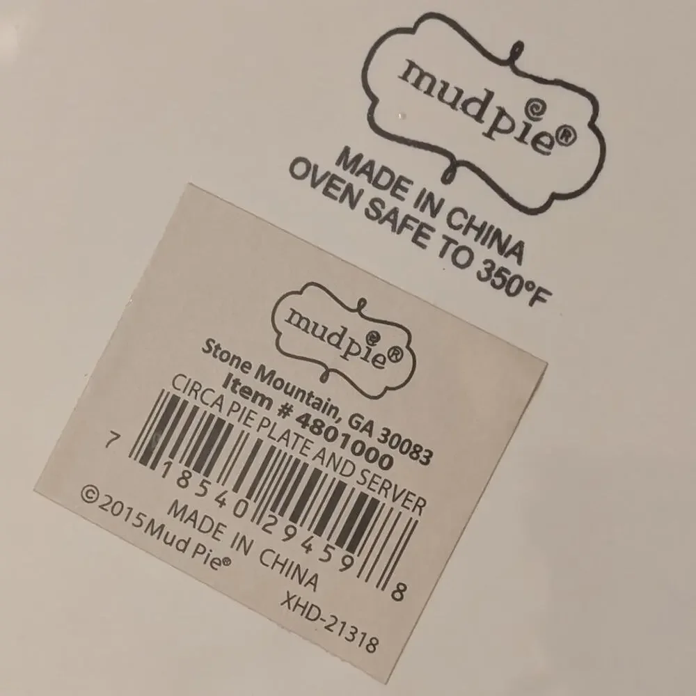 Mud Pie Pie Fixes Everything Fluted Ceramic Pie Plate 11 in.